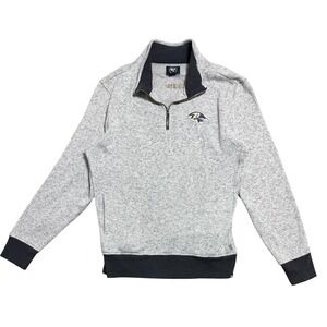 Baltimore Ravens Sweatshirt‎ Mens 2XL Gray NFL Football '47 Quarter Zip Pullover